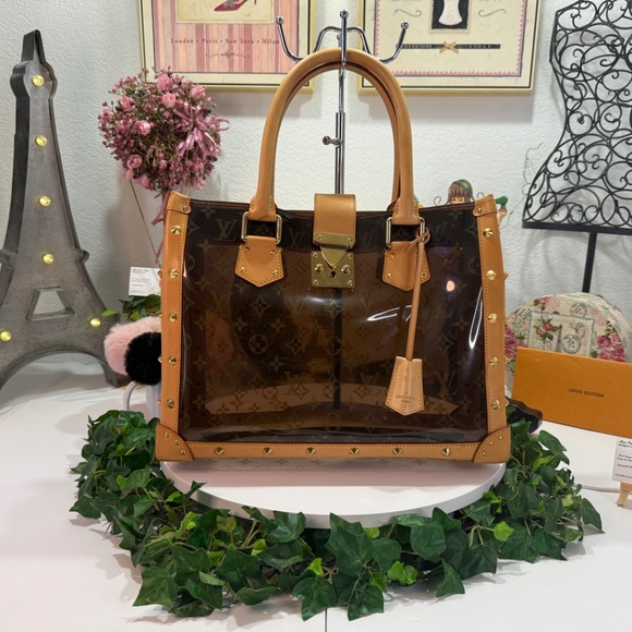 LOUIS VUITTON GM LIMITED EDITION AMBER CABAS NEO VINYL CRUISE HANDBAG! - Picture 7 of 17
